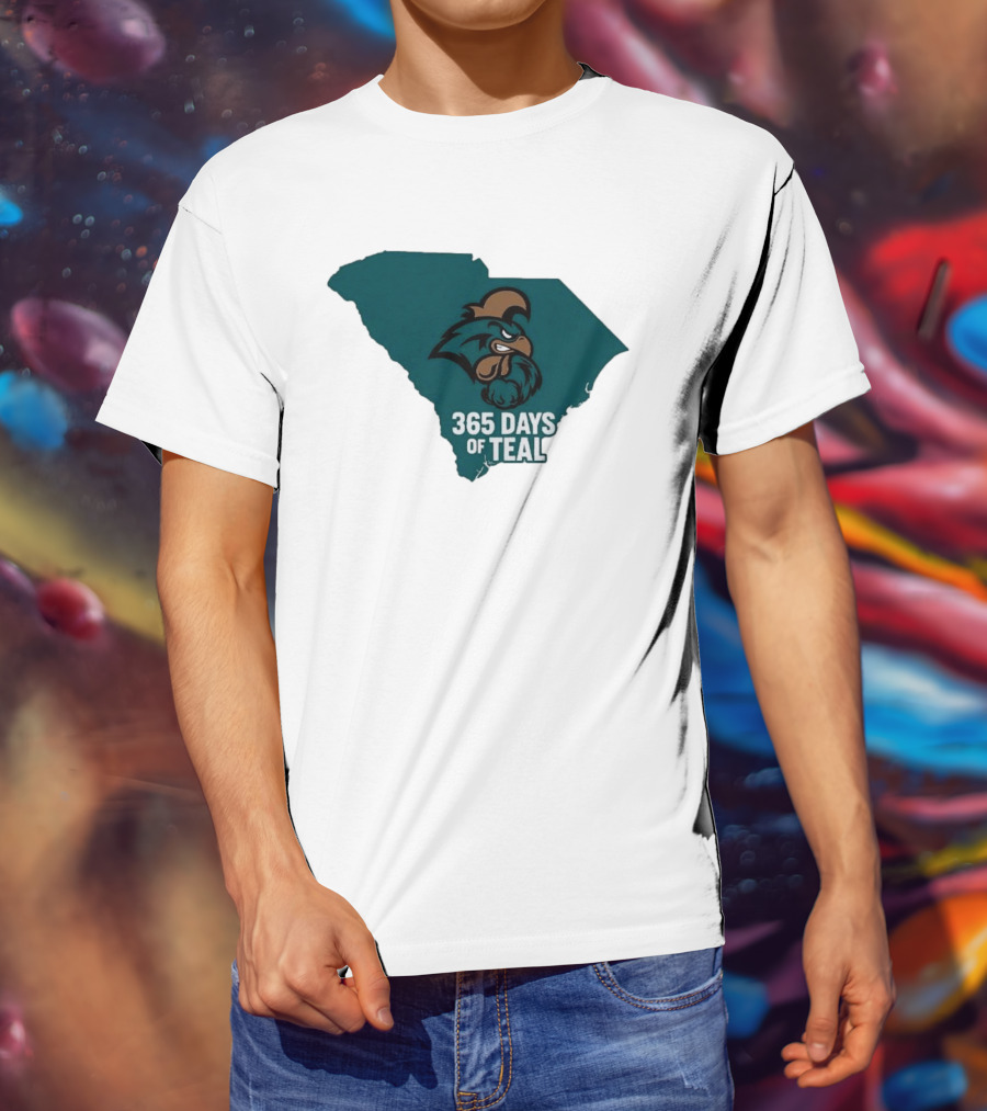 Coastal Carolina 365 Days Of Teal South Carolina Chanticleers T-Shirt