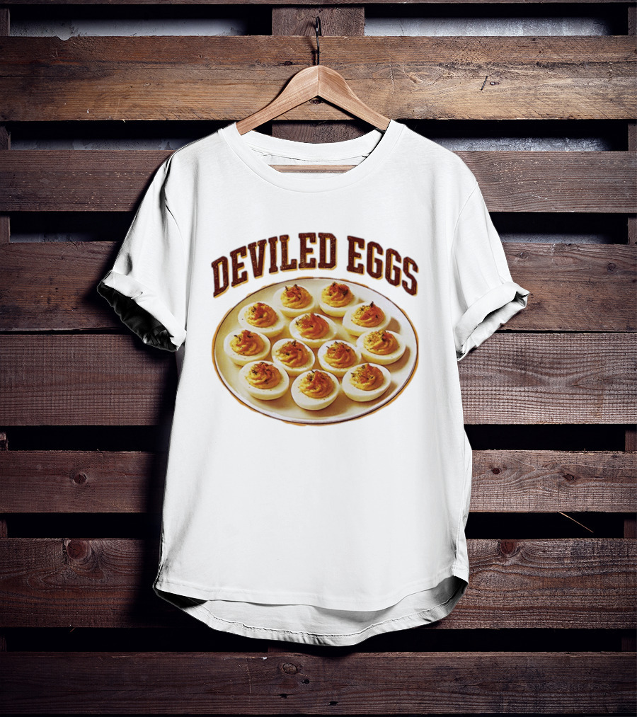 Deviled Eggs Plate Vintage Snack Classic Retro Style 2025 T-Shirt