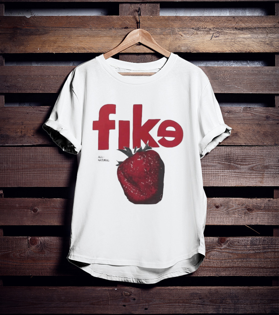 Fike All Natural Strawberry Red Bold Fresh Fruit T-Shirt
