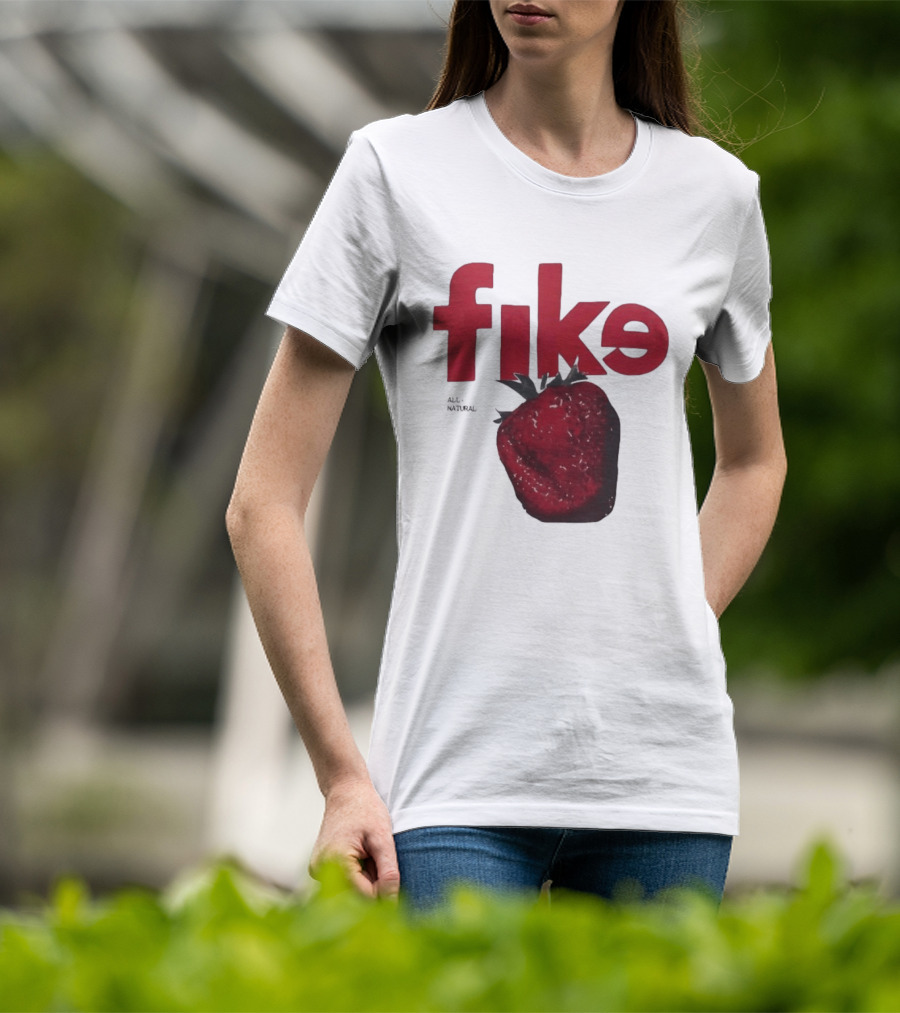 Fike All Natural Strawberry Red Bold Fresh Fruit T-Shirt