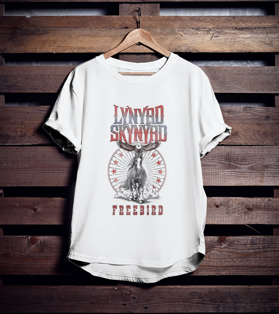 Lynyrd Skynyrd Freebird Iconic Eagle And Cowboy Starburst T-Shirt