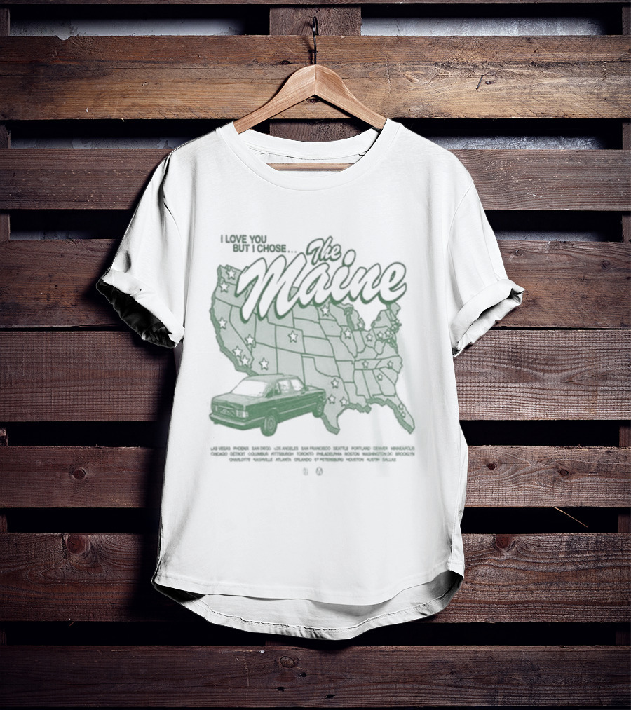 The Maine Tour March April 2026 Map T-Shirt