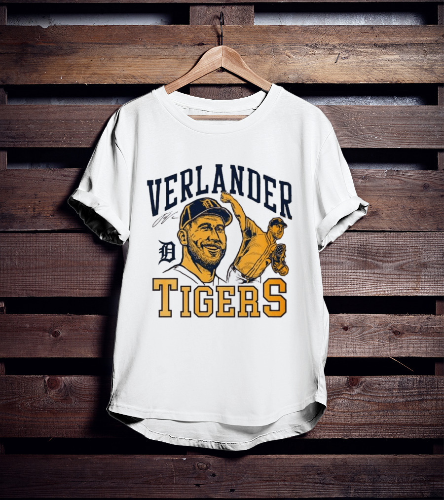 Verlander Detroit Tigers Baseball Pitcher T-Shirt