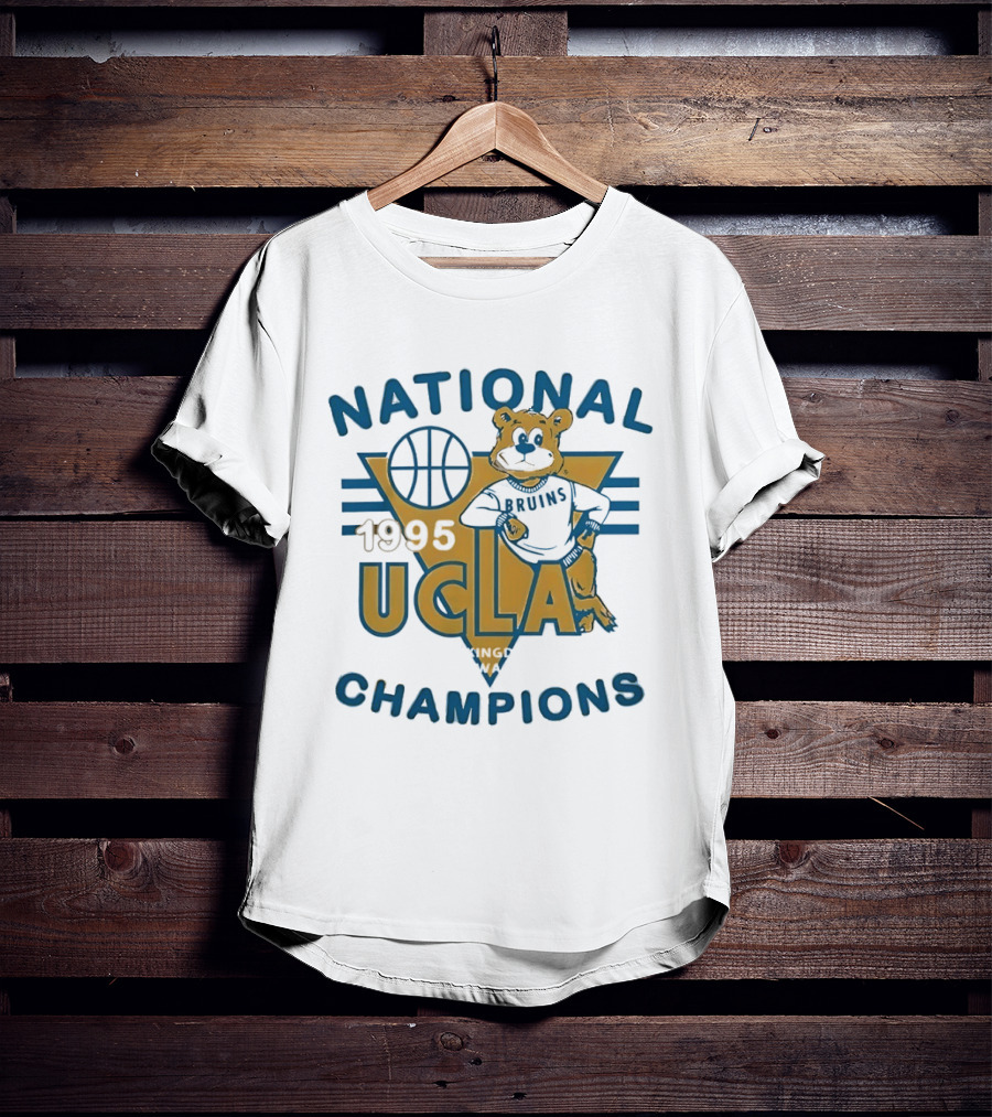 UCLA Bruins 1995 National Champions Basketball Bear T-Shirt