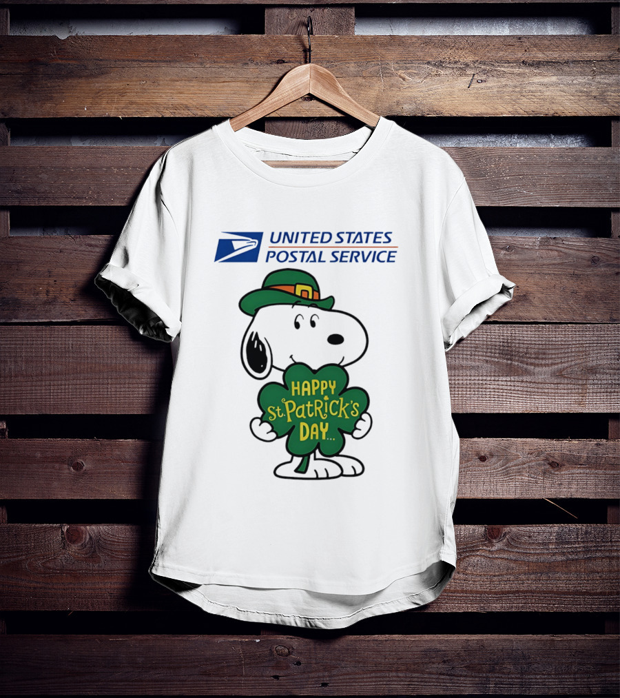 United States Postal Service Snoopy Happy St. Patrick's Day 2026 T-Shirt