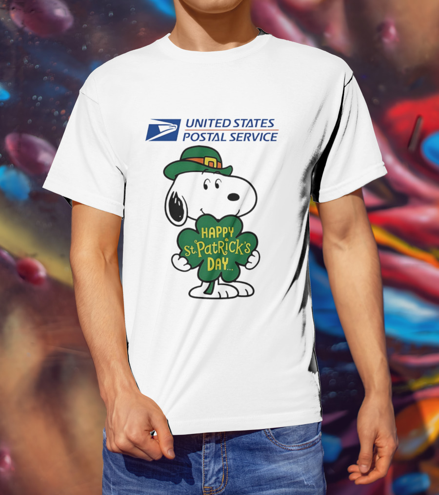 United States Postal Service Snoopy Happy St. Patrick's Day 2026 T-Shirt