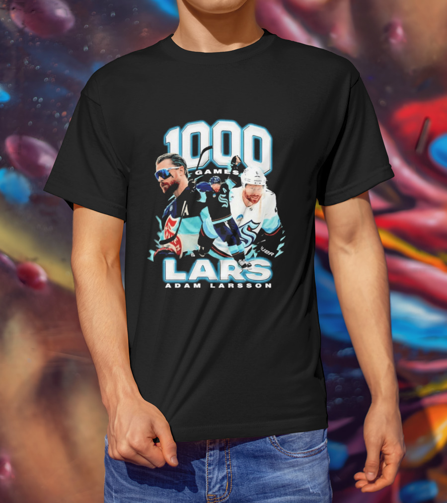 Adam Larsson 1000 Games Lars Hockey Milestone T-Shirt