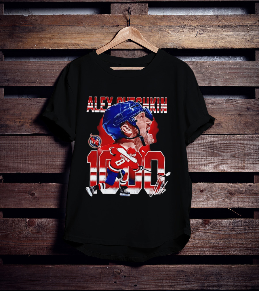 Alex Ovechkin 1000 Goals Washington Capitals Number 8 T-Shirt