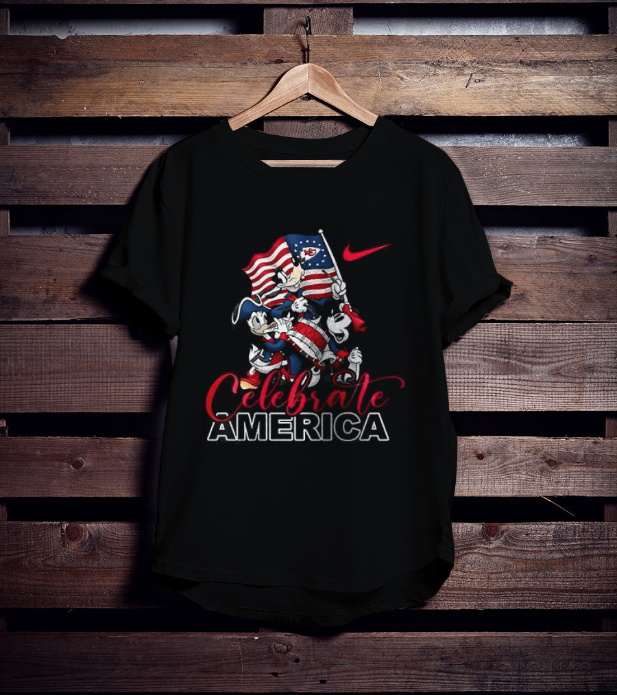 Kansas City Chiefs Mickey Mouse Celebrate America 250th Anniversary Nike T-Shirt