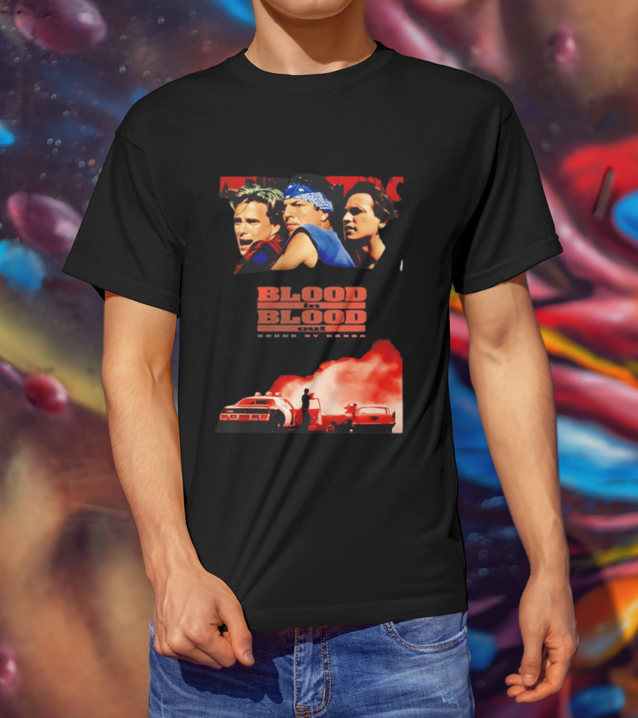Blood In Blood Out Movie Latino Bound By Honor Dramatic Trio And Intense Action Scene T-Shirt