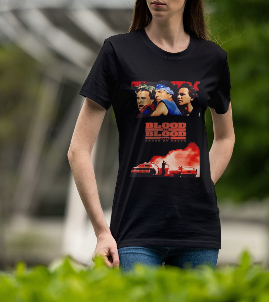 Blood In Blood Out Movie Latino Bound By Honor Dramatic Trio And Intense Action Scene T-Shirt