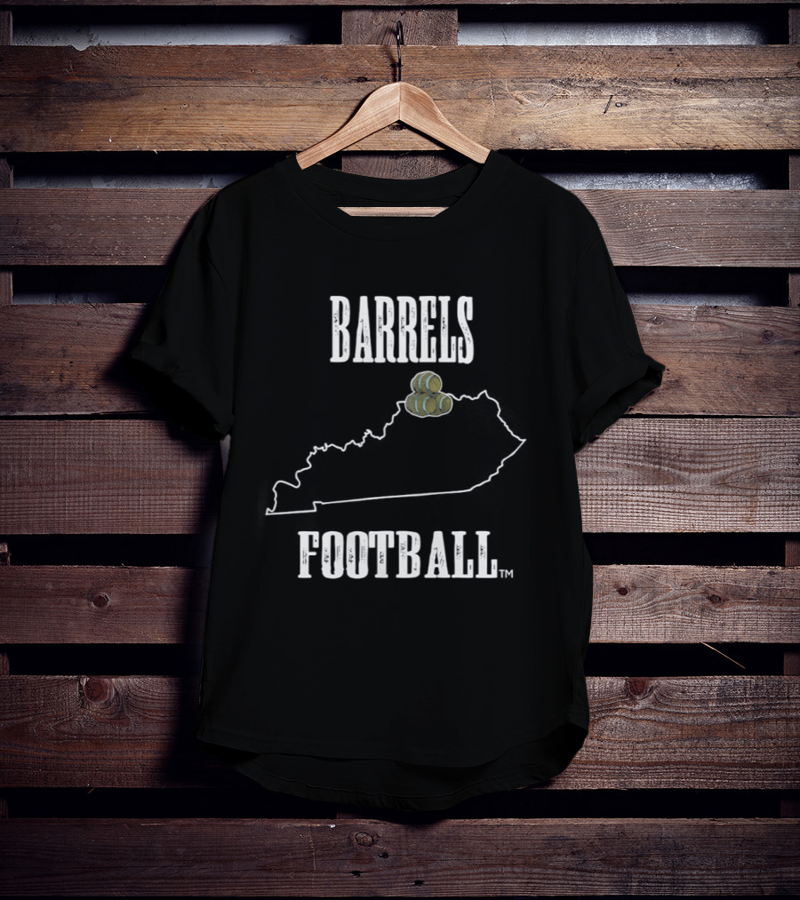 Kentucky Barrels Arena Football Barrels Football Map T-Shirt