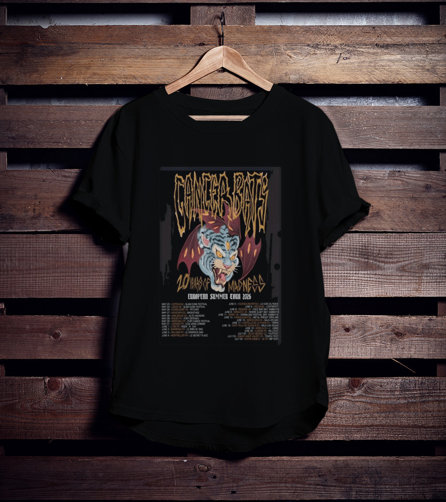 Cancer Bats 20 Years Of Madness European Summer Tour 2026 Dates T-Shirt