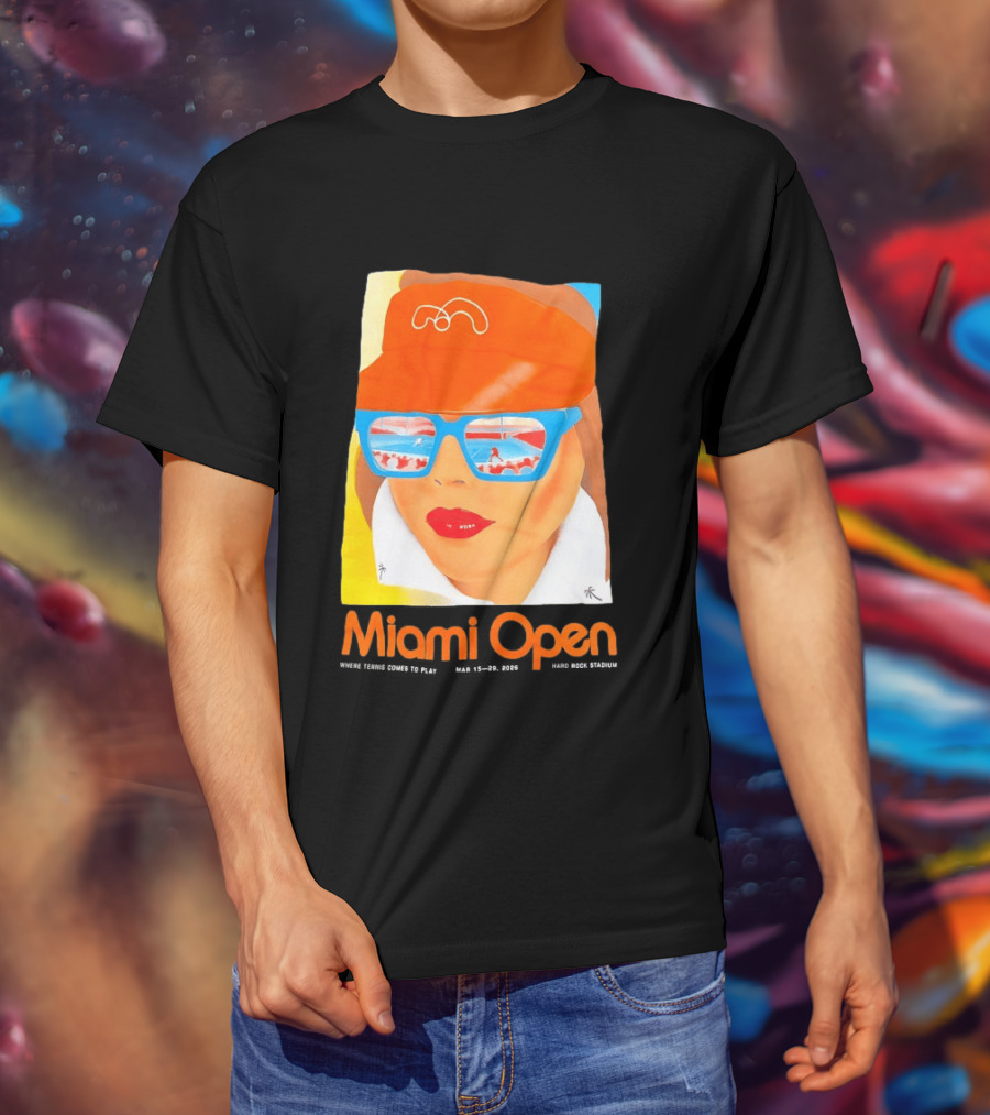 Miami Open Where Tennis Comes To Play Retro Tennis Fashion T-Shirt
