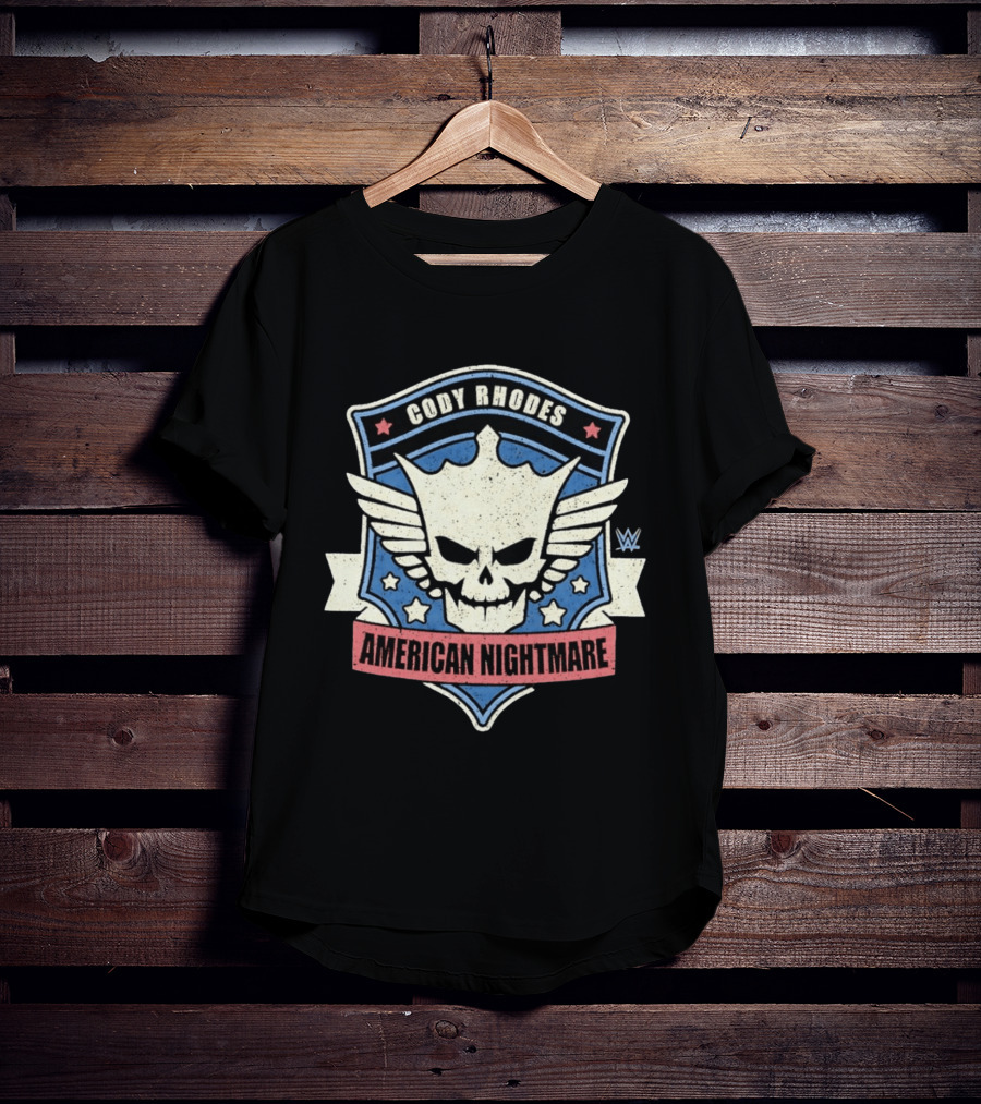 Cody Rhodes American Nightmare Skull Wings WWE Stars T-Shirt