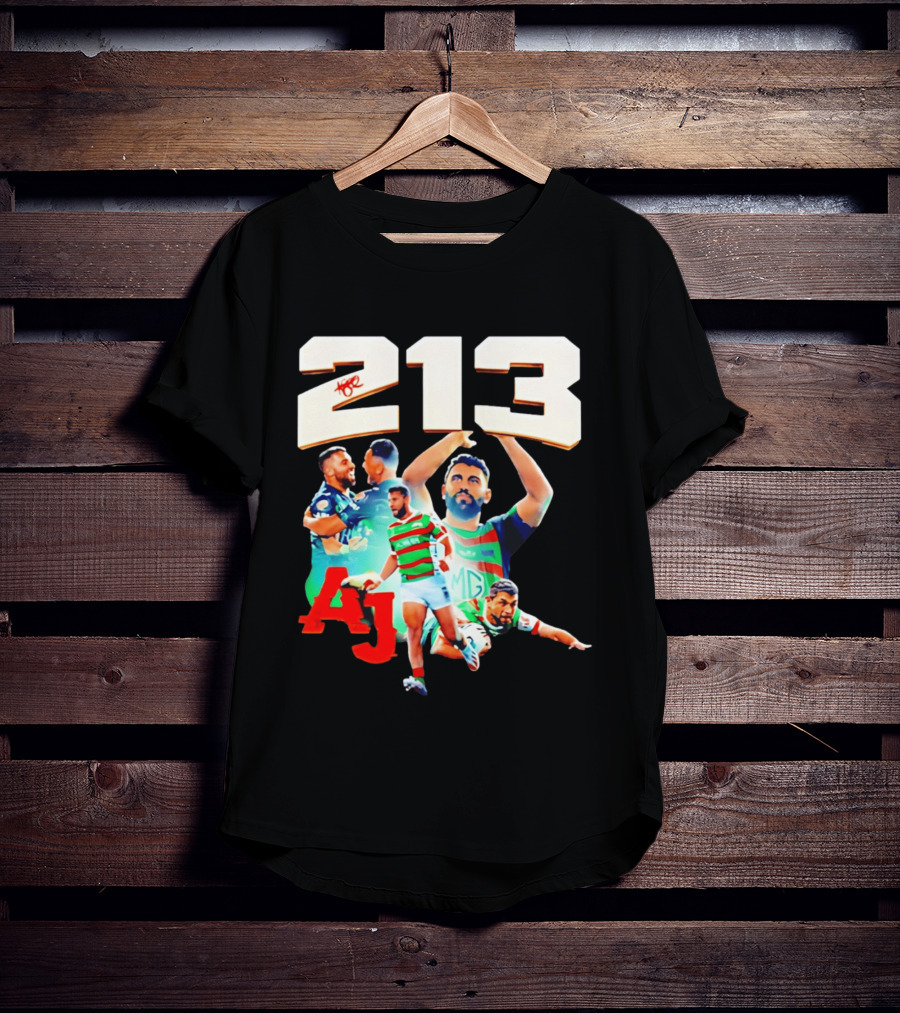 South Sydney Rabbitohs Alex Johnston 213 Record Breaker AJ Rugby T-Shirt