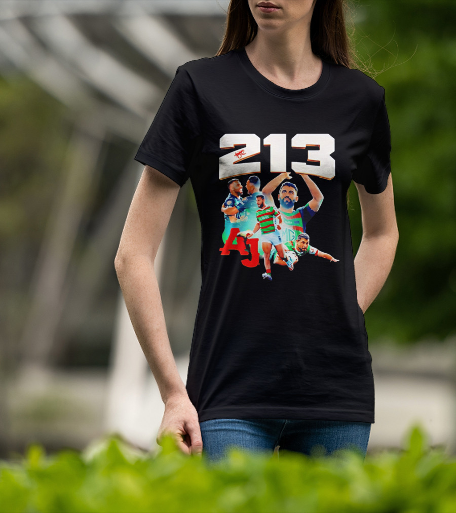 South Sydney Rabbitohs Alex Johnston 213 Record Breaker AJ Rugby T-Shirt