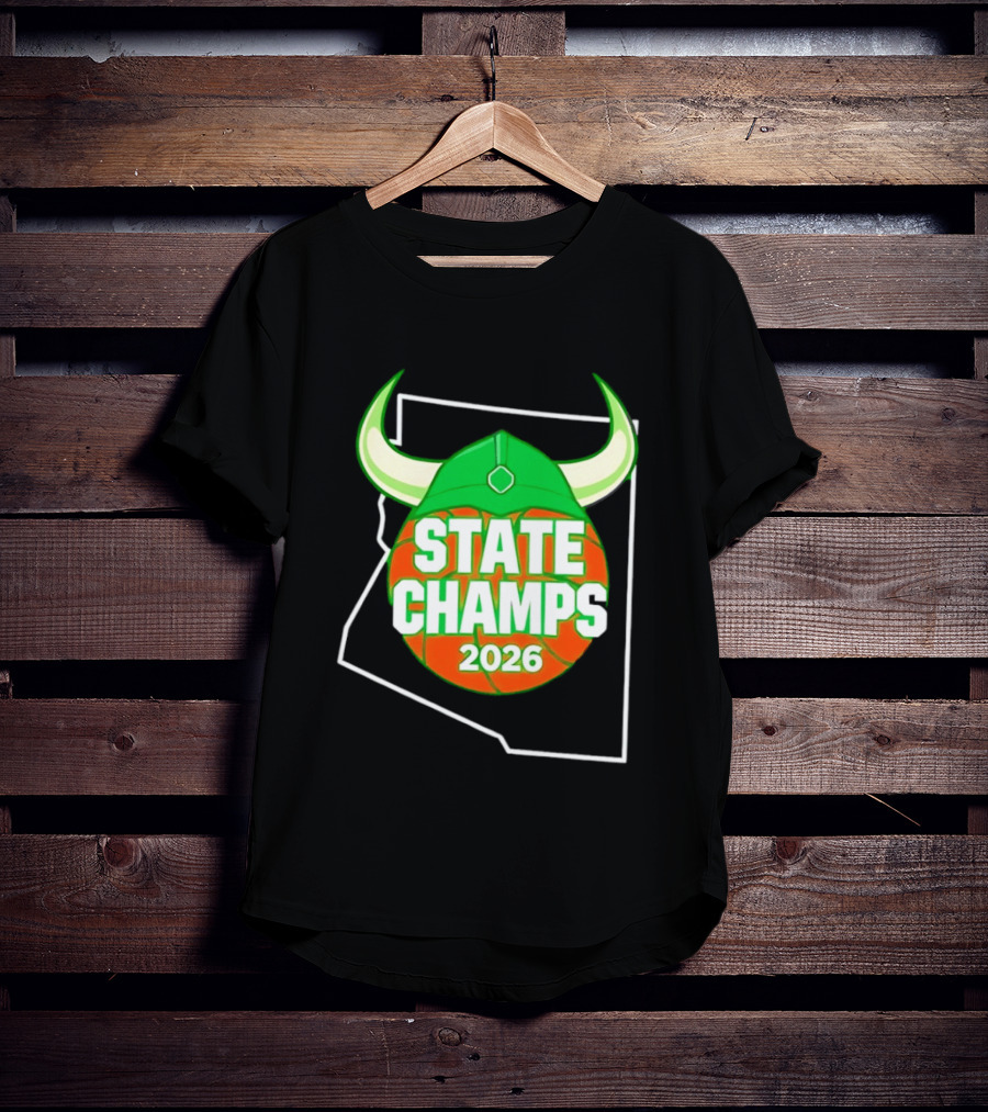 State Champs 2026 Arizona Basketball Viking Helmet T-Shirt