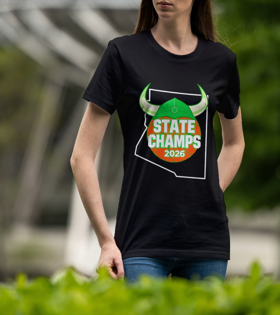 State Champs 2026 Arizona Basketball Viking Helmet T-Shirt