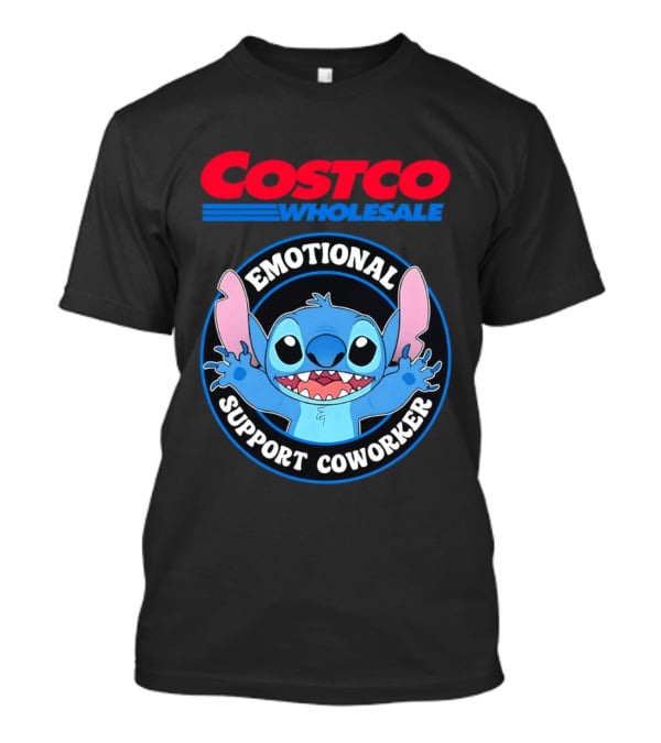 Costco Wholesale Emotional Support Coworker Stitch T-Shirt