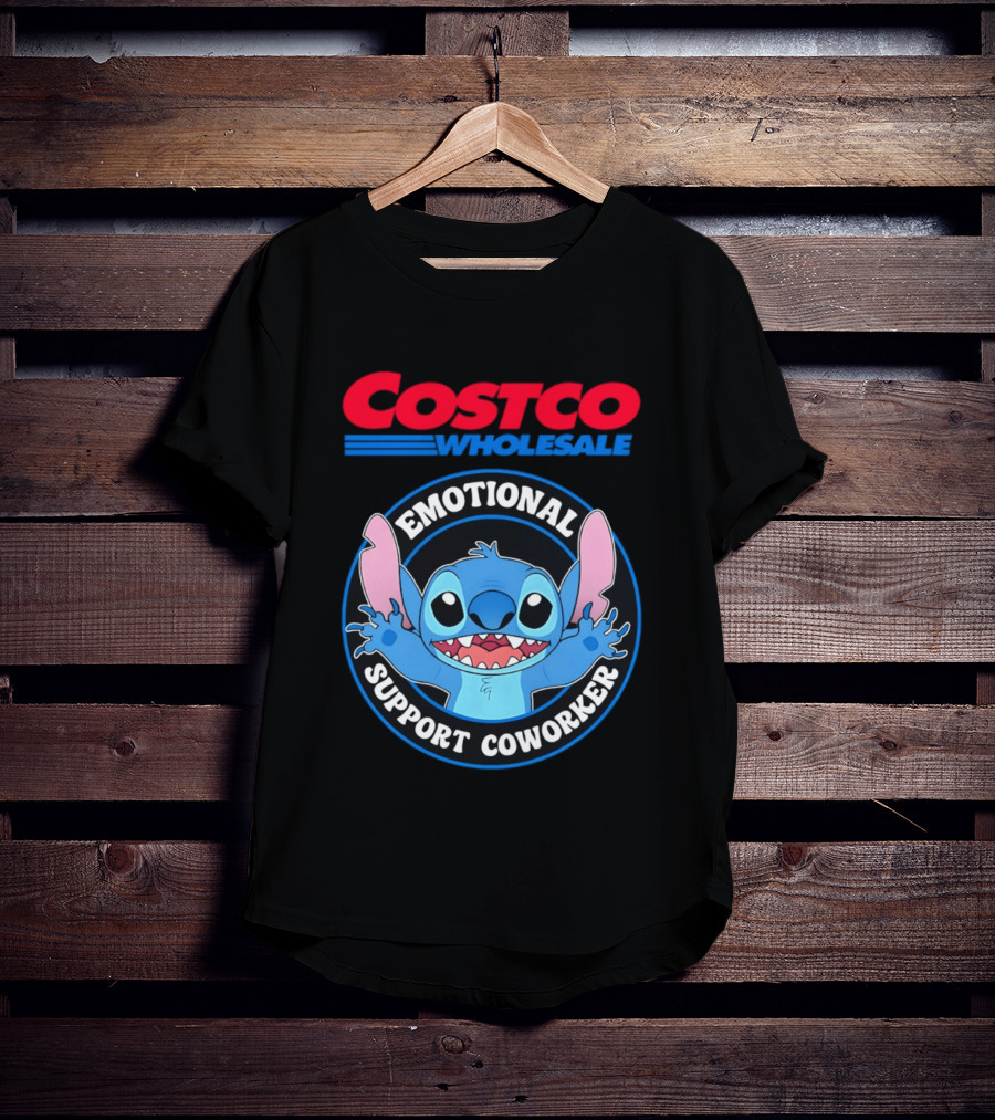 Costco Wholesale Emotional Support Coworker Stitch T-Shirt