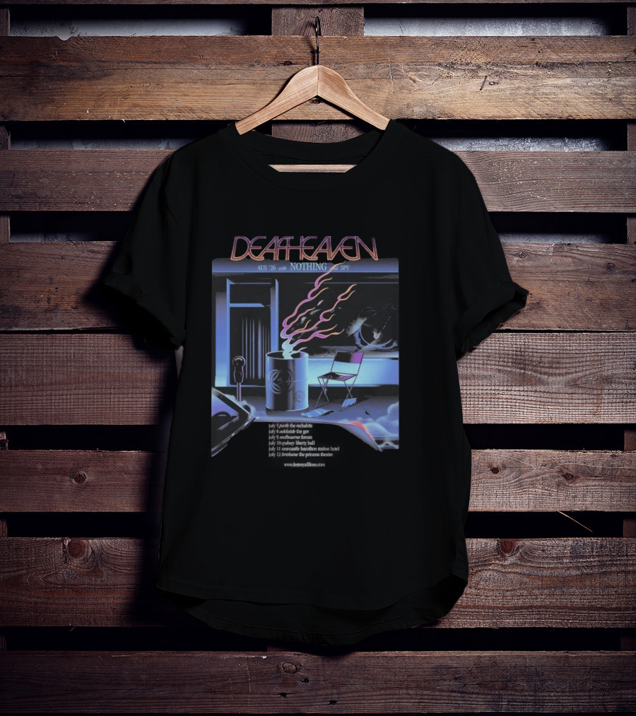 Deafheaven AUS NZ 2026 Tour With Nothing And Spy Retro Aesthetic T-Shirt