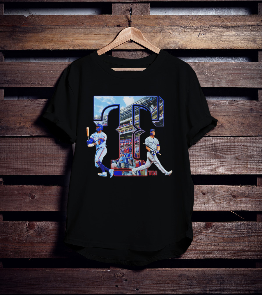 Texas Rangers Stadium Baseball Players T-Shirt