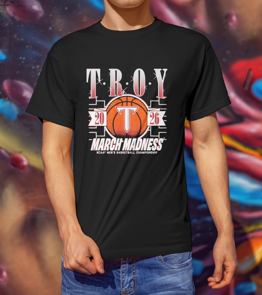 Troy Trojans 2026 March Madness NCAA Men's Basketball Championship T-Shirt