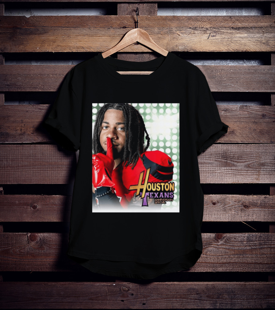 Houston Texans Anniversary Specials Stefon Diggs Hannah Montana 20th Celebration T-Shirt
