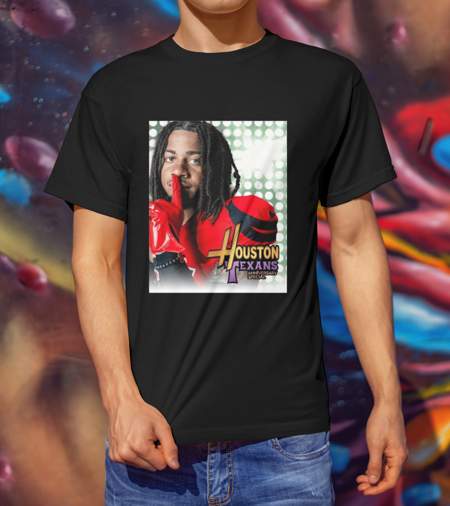 Houston Texans Anniversary Specials Stefon Diggs Hannah Montana 20th Celebration T-Shirt