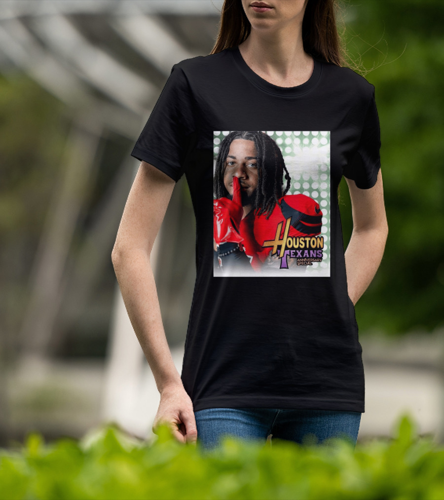 Houston Texans Anniversary Specials Stefon Diggs Hannah Montana 20th Celebration T-Shirt