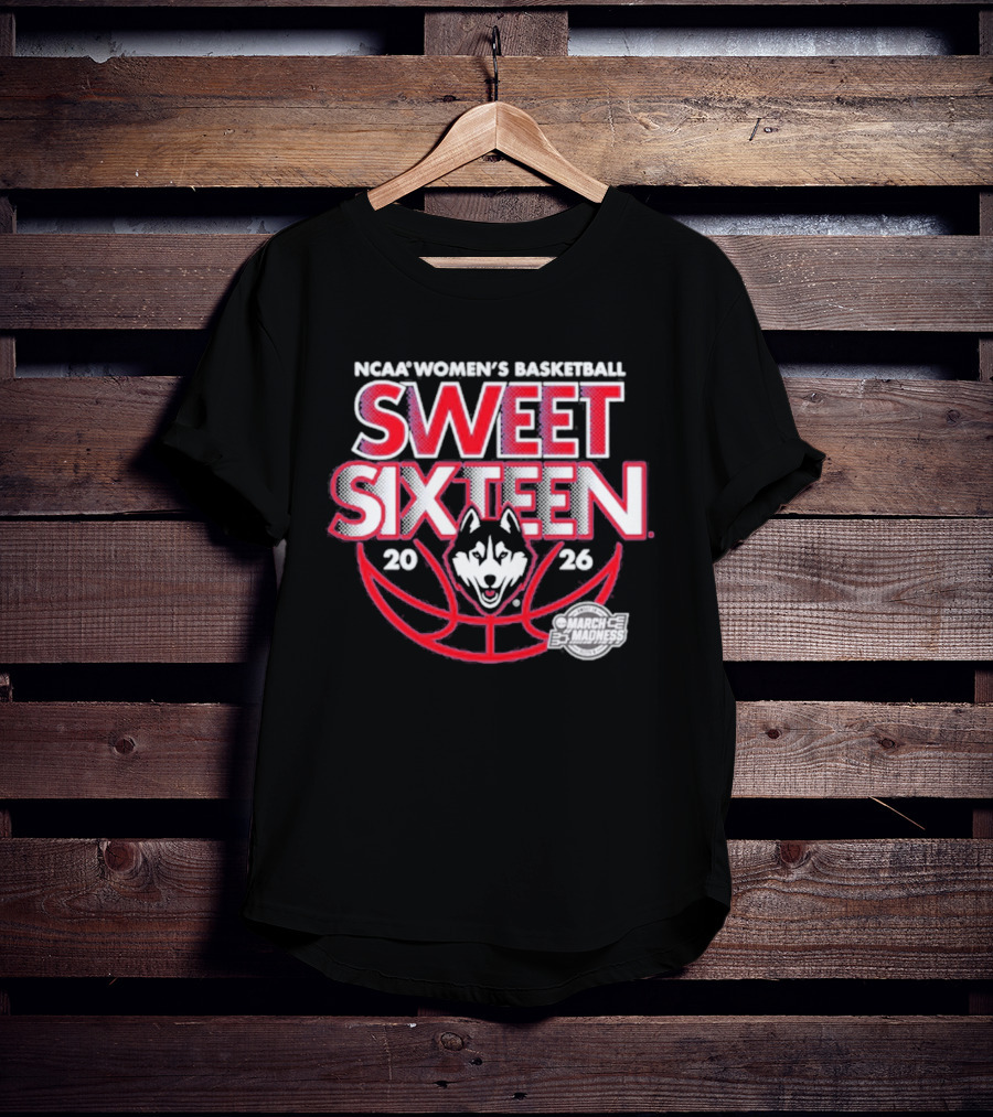 NCAA Women's Basketball UConn Huskies 2026 Sweet Sixteen March Madness T-Shirt