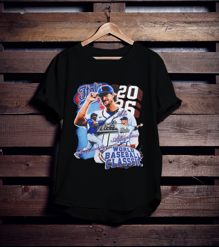 Italia 2026 World Baseball Classic Pasquantino Nola Aldegheri WBC T-Shirt