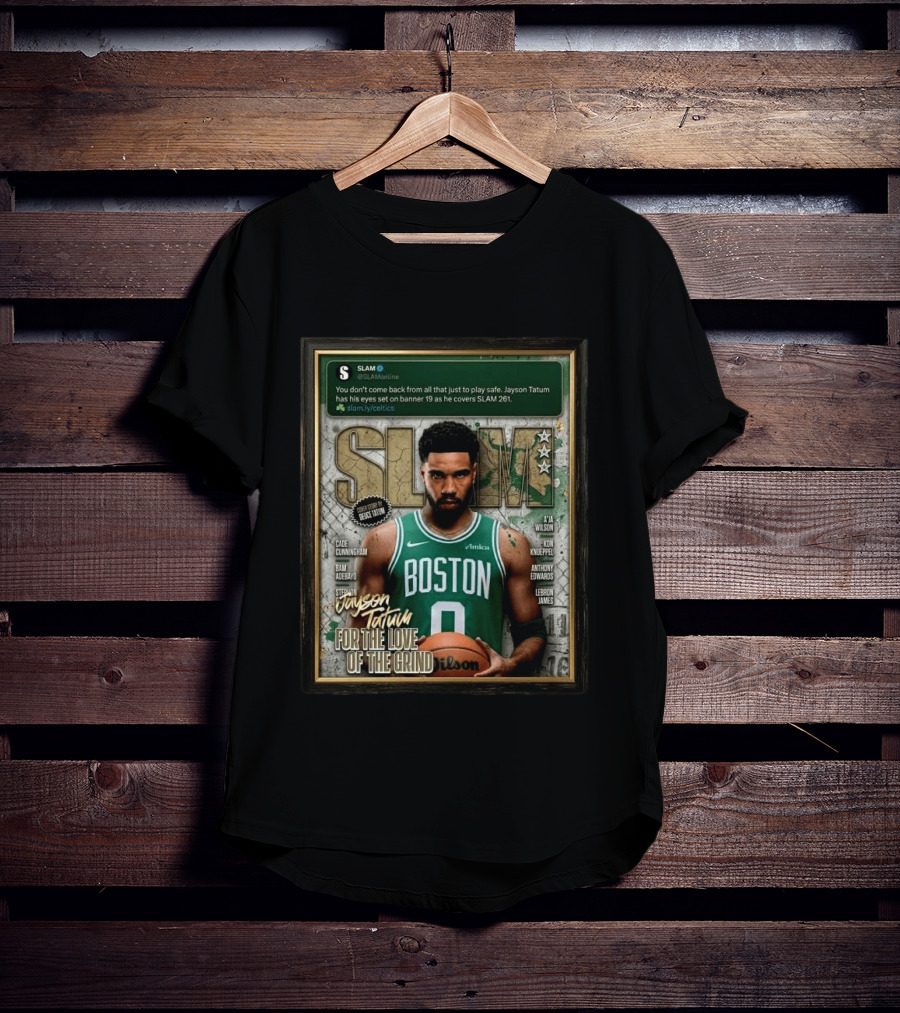 SLAM 261 Jayson Tatum Boston Celtics For The Love Of The Grind Gold Medal Edition With NBA Stars LeBron James And Cade Cunningham T-Shirt