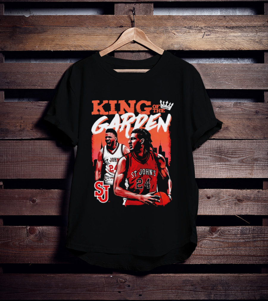 Zuby Ejiofor St. John's Red Storm 24 King Of The Garden T-Shirt