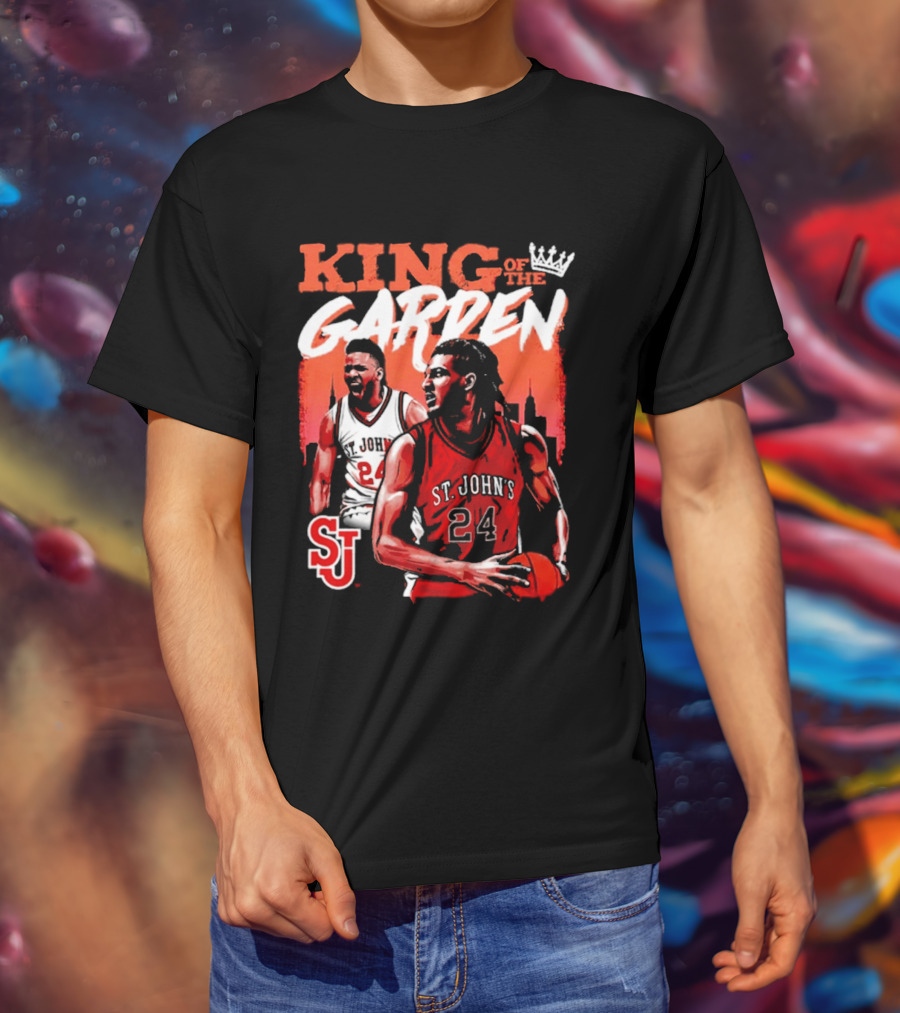 Zuby Ejiofor St. John's Red Storm 24 King Of The Garden T-Shirt