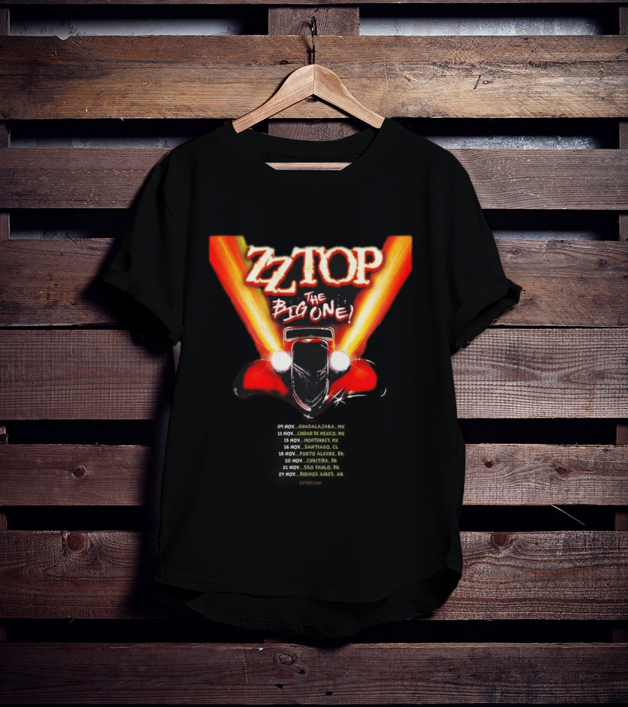 ZZ Top The Big One Mexico And South America Tour 2026 T-Shirt