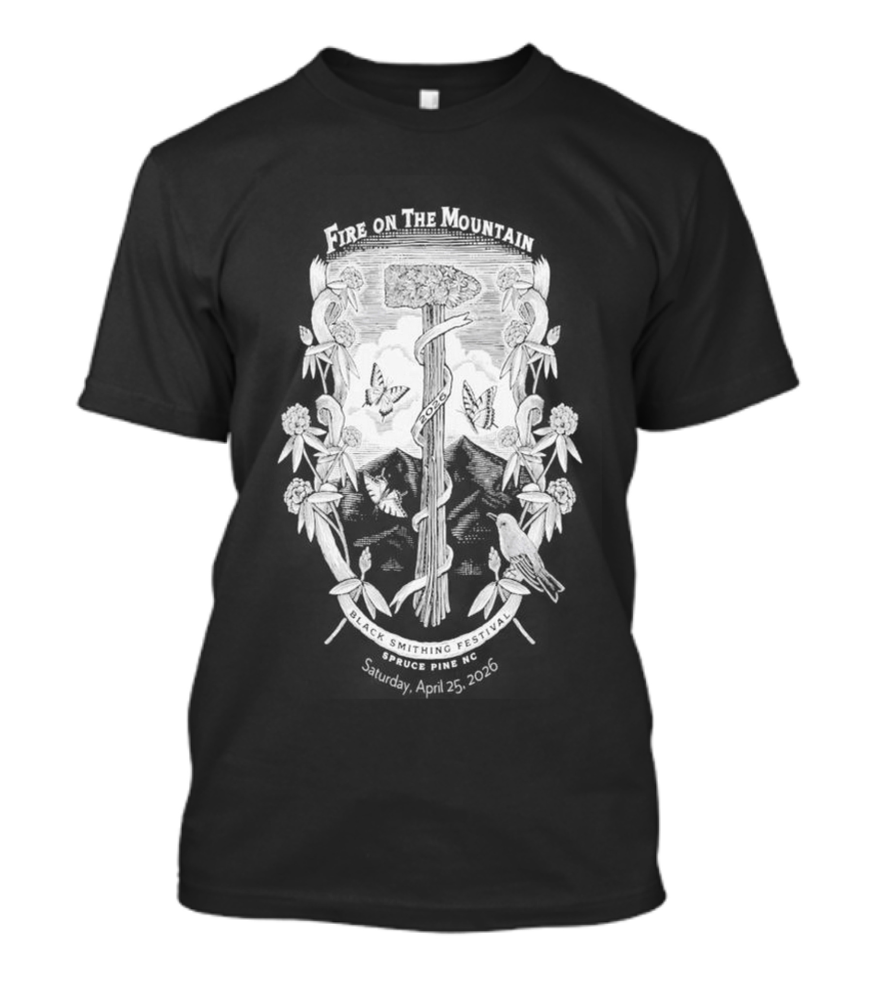 Fire On The Mountain Festival Spruce Pine NC Apr 25 2026 T-Shirt