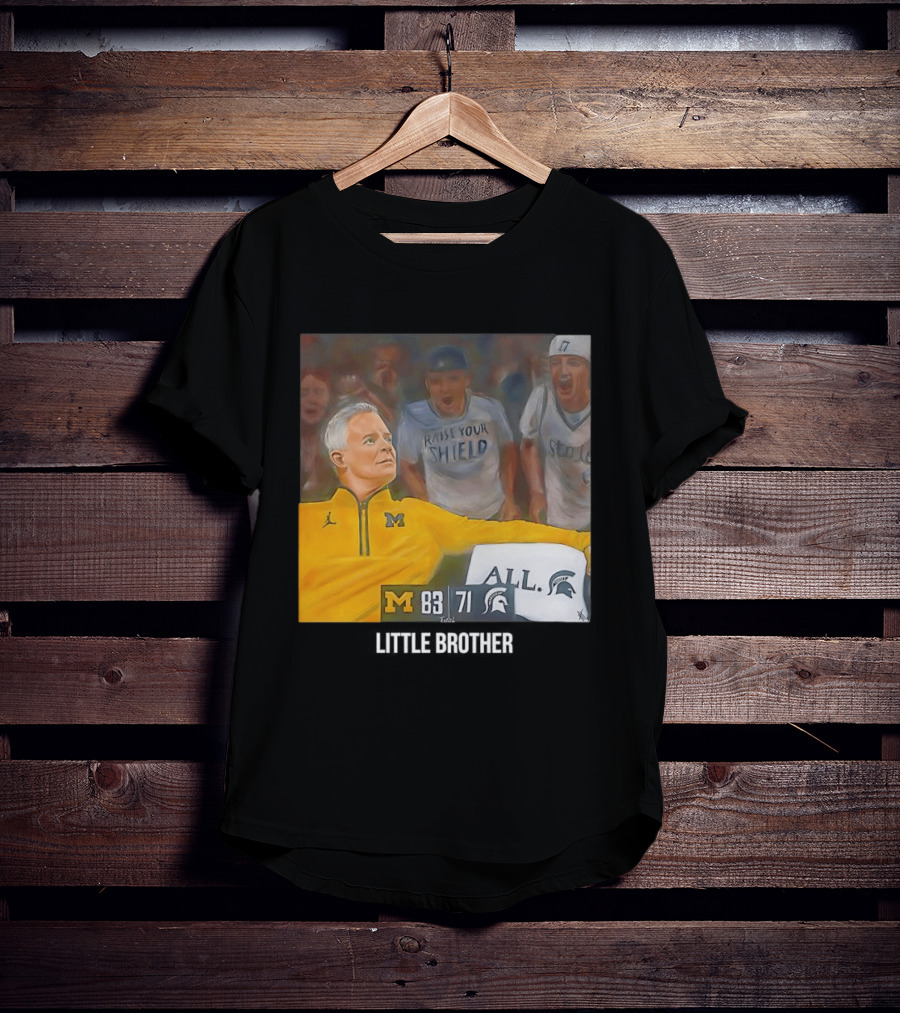 Michigan 83 Vs Michigan State 71 Raise Your Shield Spartans T-Shirt