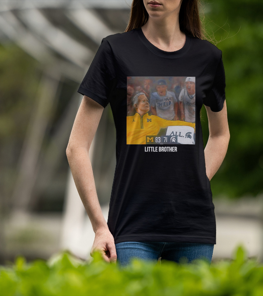 Michigan 83 Vs Michigan State 71 Raise Your Shield Spartans T-Shirt