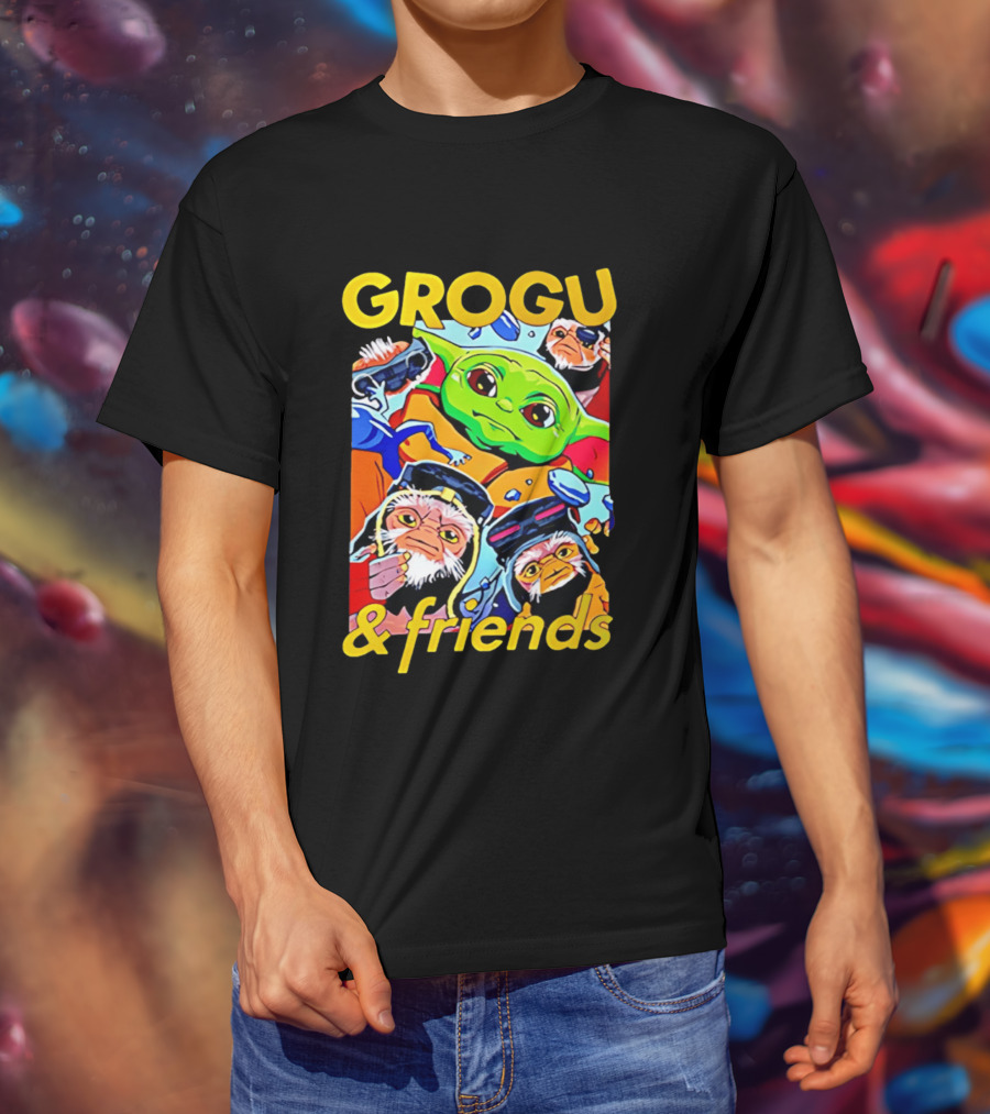 Grogu And Friends Cartoon Adventures Featuring Grogu T-Shirt
