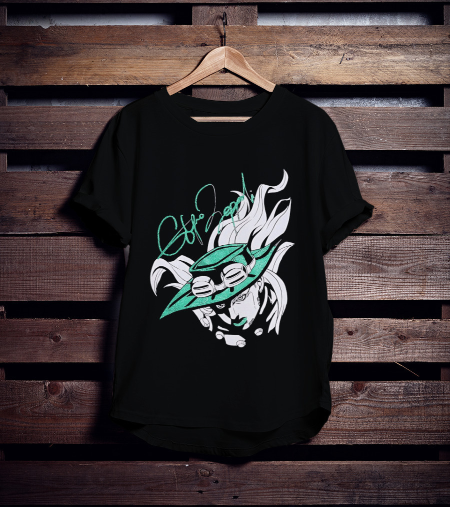 Gyro Zeppeli Jojo's Bizarre Adventure Illustration Signature T-Shirt