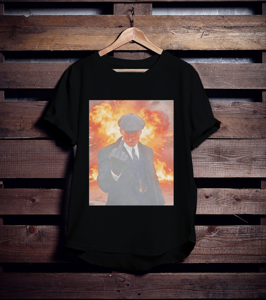 Peaky Blinders Shelby Explosion Middle Finger Iconic Scene T-Shirt