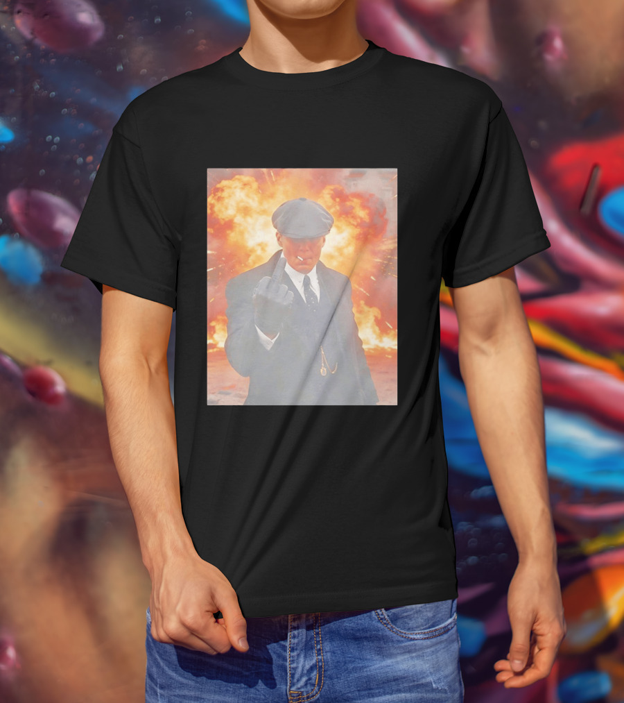 Peaky Blinders Shelby Explosion Middle Finger Iconic Scene T-Shirt
