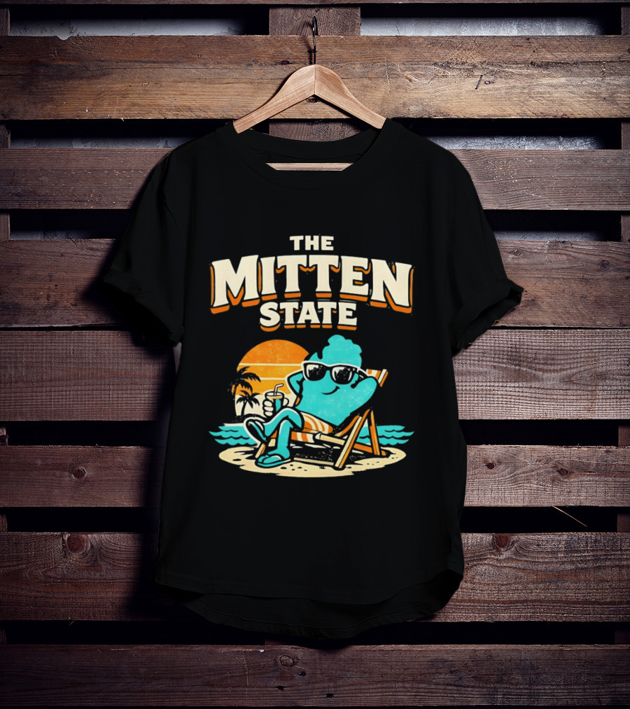 The Mitten State Chillin In The Beach Sunset Relaxed Vibes T-Shirt