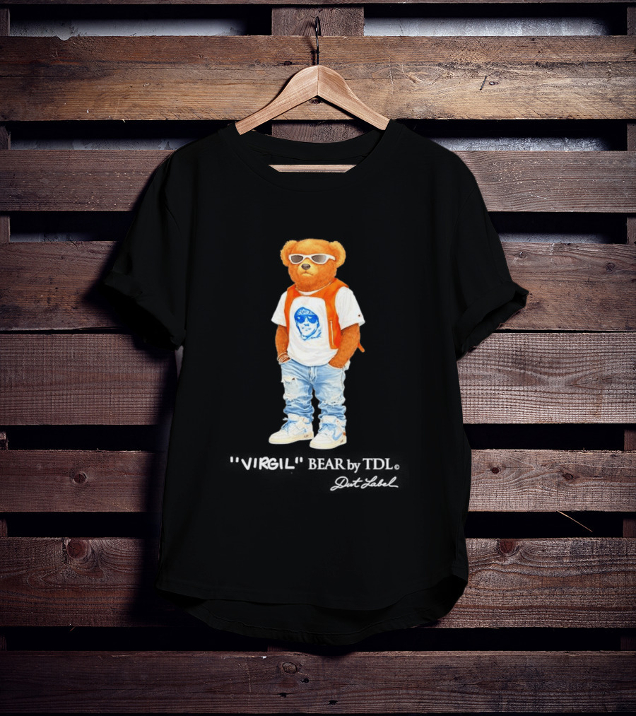 Virgil Abloh X Polo Bear Collaboration With Sunglasses And Stylish Outfit T-Shirt