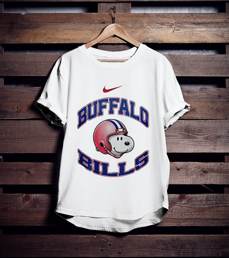 Buffalo Bills Snoopy Football 2026 Nike Collaboration T-Shirt