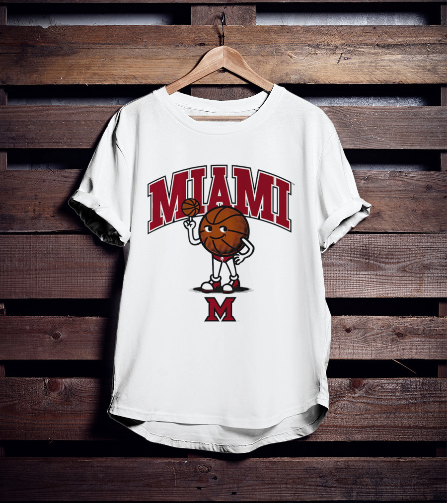 Miami Basketball Cartoon Character 2026 T-Shirt