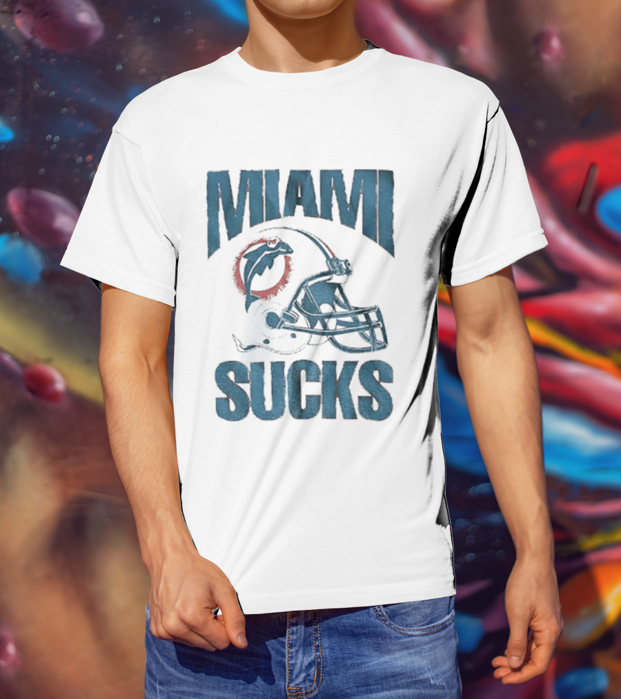 Miami Sucks Dolphins Helmet Football 2025 T-Shirt