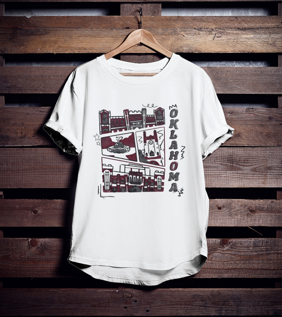 Oklahoma Sooners Football University Of Oklahoma Campus Landmarks T-Shirt